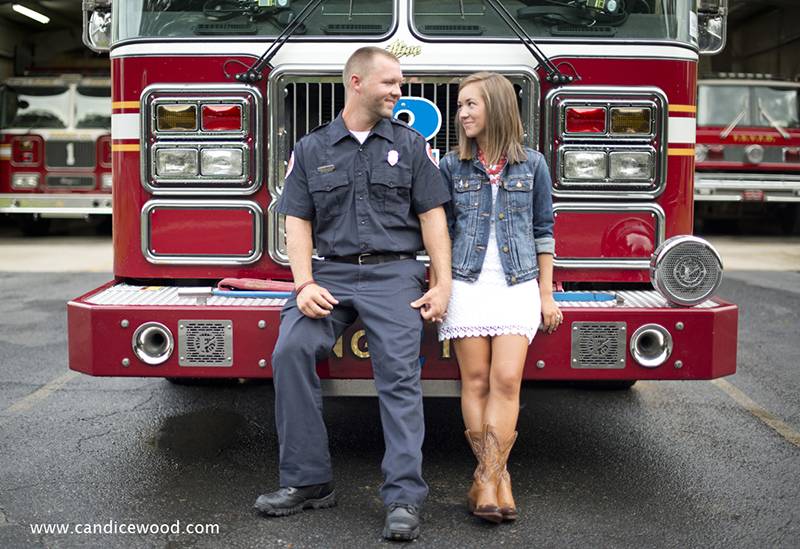 Flowes Store Fire Station engagement session.